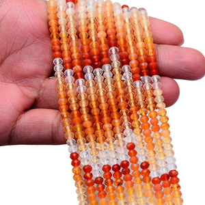 Cuentas facetadas de ópalo de fuego mexicano natural de 5 mm, calidad AAA+, piedras preciosas sueltas con tonalidades para la fabricación de joyas - Product Image 4