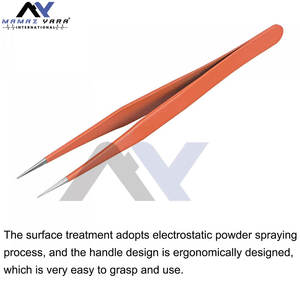 Pinzas para Extensión de Pestañas, Pinzas para Extensión de Pestañas de Acero Inoxidable Color Coral, Nuevo Producto - Product Image 2