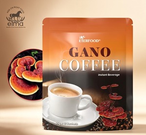 Café Ganoderma 4 en 1, Mezcla de Café Instantáneo con Hongo Reishi, Sabor Amargo, Cafeinado, Café Funcional, Empaque en Bolsa OEM, HALAL - Product Image 1
