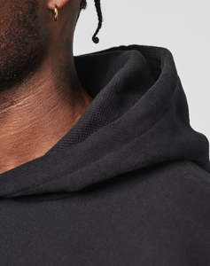 Custom 500GSM Heavyweight 100% Cotton French Terry Pullover Hoodie Men Embossed Screen Plain Dyed Solid Pattern Winter - Product Image 4