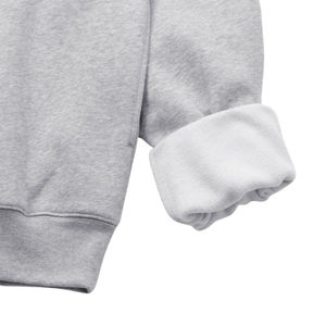 Pull à col zippé 1/4 gris uni pour homme, manches régulières, tricoté, pour l'automne - Product Image 2