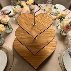 Heart Shape Wooden Three Tier Cake Stand Decorative Dessert Display Ideal For Wedding Birthday And Party Decor From India - Product Image 5