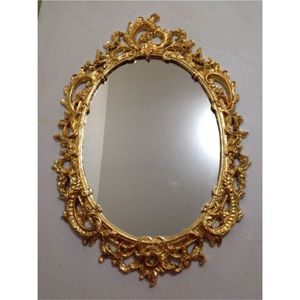 Miroir mural décoratif vintage de luxe en or, style baroque antique, pour salon, maison, hôtel. - Product Image 1
