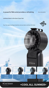 Ventilador de Cuello Portátil Luansheng K400, Batería de 5000 mAh, 4-6 Horas de Uso en Exteriores, Recargable por USB, Mini Ventilador de Alta Velocidad - Product Image 4