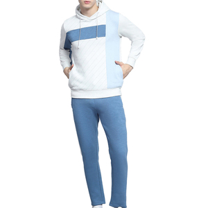 Ensemble de survêtement colorblock pour homme : sweat à capuche et pantalon de jogging – Tenue de sport décontractée deux pièces pour l'entraînement athlétique - Product Image 1