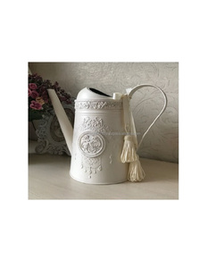 Bidon d'eau galvanisé de grande capacité avec des œuvres d'art florales imprimées en émail offrant à la fois un attrait décoratif pour les amateurs de jardin - Product Image 1