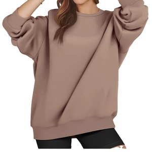 Nueva llegada personalizada en relieve Streetwear casual bordado Jumper suéter polar cuello redondo de gran tamaño mujeres Puff estampado sudadera - Product Image 4