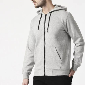 Hot Sale Men Hoodies Latest Style Solid Color Men Customized Fitness Wear <b>Zip</b> Up Hoodie With Custom Brand Logo - Product Image 3