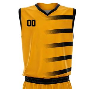 Conjunto de Pantalones Cortos Deportivos Personalizados al por Mayor para Hombre, Transpirables, 100% Poliéster, Estampado por Transferencia de Calor, Uniforme de Baloncesto sin Mangas - Product Image 3
