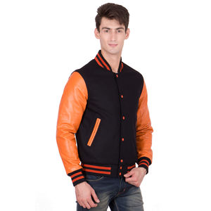 Blouson universitaire de baseball pour homme de haute qualité, personnalisable avec logo, fin, long, pour l'hiver, style universitaire, col montant, motif lettres, vente en gros - Product Image 6
