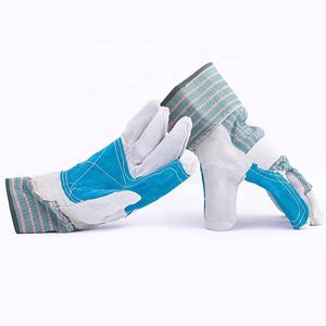 OEM de alta calidad de la construcción de encargo de doble palma guantes de cuero XL de vaca Split de cuero Anti-Corte Anti-Impacto de protección de trabajo duro - Product Image 4