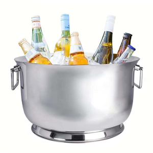 Hermosa Cubitera Metálica para Vino y Cerveza, Enfriador de Botellas para el Hogar, Bar, Restaurante, Boda, Hotel, Enfriador de Bebidas, Diseño Elegante para Almacenamiento - Product Image 5