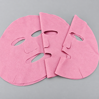 Masque facial en feuille de lyocell rose rouge personnalisé pour produits de soin hydratants de style coréen – Fourniture en gros de matériaux