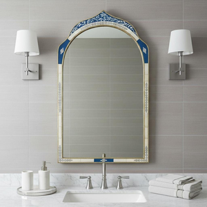 Marco de Espejo Sólido de Estilo Antiguo con Incrustaciones de Hueso de Búfalo, Diseño Personalizado, para Sala de Estar, Baño, Hotel, Exhibición Decorativa de Fotos - Product Image 1