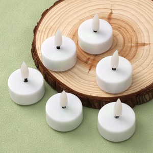 TOOWIN Led Rechargeable Remote Control Simulated Tea Candle Lamp, Christmas Party Decorative Candle, Home Night <b>Light</b> - Product Image 4