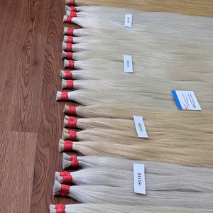 Cheveux humains vietnamiens de luxe colorés en vrac, double épaisseur, pointes épaisses, doux et soyeux, sans trame, texture naturelle, vente en gros, prêts à être expédiés - Product Image 4