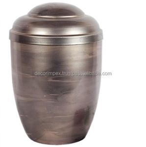 Nouvel arrivage d'urnes funéraires bleues pour cendres d'adultes urnes funéraires plaquées cuivre noir pour cendres design unique - Product Image 4