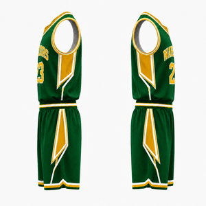 Ensemble de maillots et shorts de basket-ball personnalisés pour équipe, impression par sublimation, tissu en maille à séchage rapide, uniformes sportifs, fabricant OEM ODM - Product Image 5