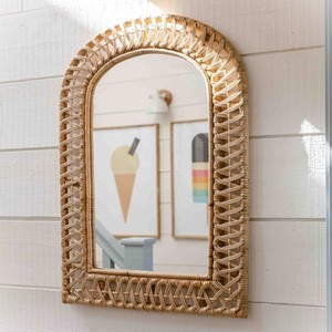 Lowest price cane rattan <b>mirrors</b> wholesale supplies decorative framed cosmetic makeup <b>mirror</b> - Product Image 6