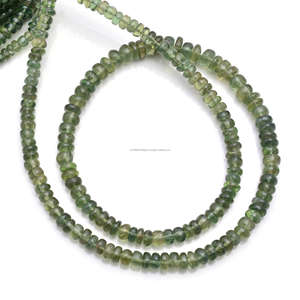 Apatite verte naturelle de qualité supérieure faite à la main en forme de rondelle lisse 16 pouces 4-7mm perles de pierres précieuses brin Madagascar pour bijoux à bricoler soi-même - Product Image 2