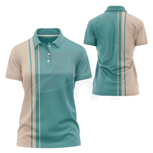 Polo en coton uni pour femme, manches courtes, coupe ajustée, tissu respirant et doux, pour un usage quotidien décontracté en été - Product Image 1
