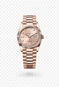 Rose Gold Luxury <b>Mechanical</b> <b>Watch</b> High Quality Limited Edition with Hidden Clasp Rose Gold Sunray Dial Diamond Baguette Markers - Product Image 2
