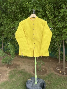 Chaqueta de Algodón Ecológica Acolchada y Tejida a Mano de Lujo |   Ropa de abrigo informal tradicional india con estampado a mano para otoño/invierno - Product Image 4