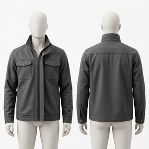Veste de travail en tissu polyester mesh 280 GSM, panneau réfléchissant orange, impression de logo personnalisée, broderie de logo - Product Image 5