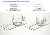 Gobelet/Assiette en Plastique Réutilisable Écologique Sans BPA Résistant aux Chocs Lavable au Lave-Vaisselle 200ml 100ml