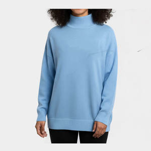 Sudadera de cuello alto para mujer, 100% algodón, 300 GSM, con logo personalizado, hombros caídos, color liso, estilo streetwear de invierno, con insignia de lentejuelas - Product Image 6