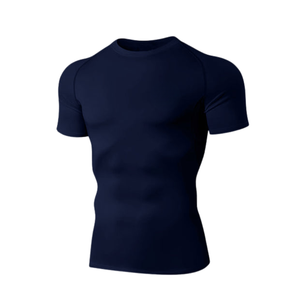 T-shirts de compression sans couture personnalisés avec logo pour le sport et la gym, à séchage rapide, en gros - Product Image 1