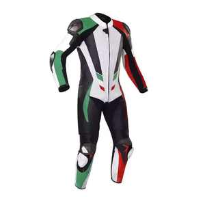 Traje de Motociclismo Profesional de Cuero, Jersey de Carreras Personalizado Estilo Moto GP, Traje de Carreras Transpirable de Piel de Vacuno - Product Image 1
