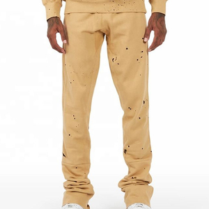 Custom Men's Flared <b>Bell</b> Bottom Sweatsuit Embroidered Eco-Friendly Casual Office & Street Look - Product Image 3