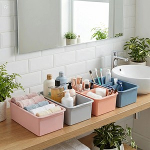 OEM Custom PP Plastic Storage Box With Lid Stackable Space Saving - Product Image 4