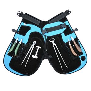 Kit Profesional de Herramientas para Herrador con Delantal de Seguridad, Alicates para Pezuñas, Extractor, Pulidor, Clincher y Juego de Cuchillas para Pezuñas con Extremo de Latón - Product Image 1