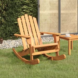 Fauteuil à bascule standard en bois d'acacia massif pour jardin, pour la détente en plein air - Product Image 1