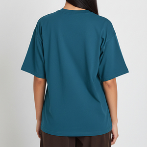 Camiseta de Manga Corta para Mujer, 100% Algodón Jersey, Color Sólido, Secado Rápido, Ecológica, con Apliques y Logotipo Personalizado, Estilo Casual, Gran Venta - Product Image 5