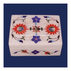 Nuevo tradicional hecho a mano pulido mejor producto Caja de incrustaciones de mármol con nácar uso para almacenamiento de joyas artículo de embalaje de regalo - Product Image 6