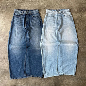 Pantalones Vaqueros de Cintura Alta y Pierna Ancha para Hombre, Estilo Casual, de Algodón Lavado, Corte Holgado, Estilo Otoñal - Product Image 5