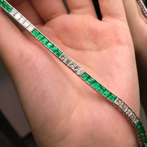 Pulsera de Plata de Ley para Mujer con Diamantes Cultivados en Laboratorio con Corte Princesa, Certificados por IGI, Lujo para Uso Diario - Product Image 2
