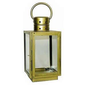 Farol moderno de metal y vidrio para decoración del hogar, hecho de metal duradero y diseñado para uso en interiores y exteriores, hecho a mano. - Product Image 4