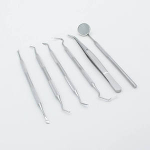 Dental Scaler Set 3Pcs Manual Knurled Grip Silver Metal <b>Teeth</b> <b>Cleaning</b> Instrument Class I Surgical <b>Tool</b> Shuja Surgico - Product Image 2