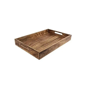 Bandeja de madera de mango natural para servir alimentos, bandeja de almacenamiento de café y alimentos de madera de plateau, fabricada en India, venta al por mayor personalizada - Product Image 1