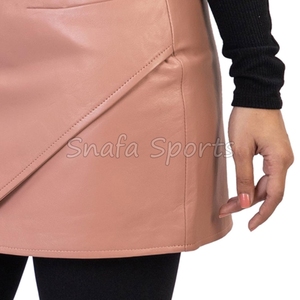 Jupe élégante en cuir véritable, courte, en cuir souple, tendance, pour les soirées et les clubs, confortable pour tous les jours - Product Image 6