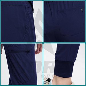 Private Label Latest Style <b>Scrub</b> <b>Set</b> Women Mandarin Collar Jogger Pants Multi Color Medical Nursing Uniform Wholesale OEM 2026 - Product Image 3