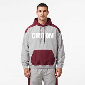 Sudadera con Capucha Personalizada para Hombre, 100% Nailon, Estilo Urbano, Hombros Caídos, Dos Tonos, Informal - Product Image 5
