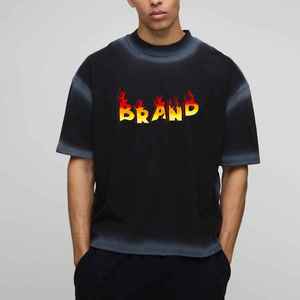 Camiseta de Hombre de Primera Calidad, 100% Algodón, con Logotipo Impreso Digitalmente, Lavada con Piedras, Corte Holgado, con Características Antiarrugas y Transpirables - Product Image 4