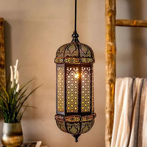 Lanterne marocaine en métal festive, idéale pour les mariages, le Ramadan, Diwali et les décorations d'événements spéciaux - Product Image 1