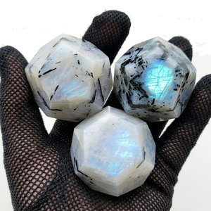 High Quality Crystal Dodecahedron <b>Rainbow</b> Moonstone Stone Dodecahedron Gemstone Healing Natural Stone Crystal Crafts Wholesaler - Product Image 5