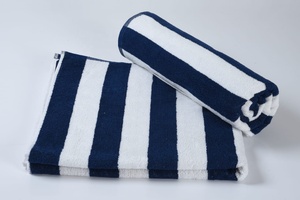 Toallas de Baño y Playa de Secado Rápido, 100% Algodón, Extra Grandes, a Rayas Azules y Blancas, para Todas las Estaciones - Product Image 2